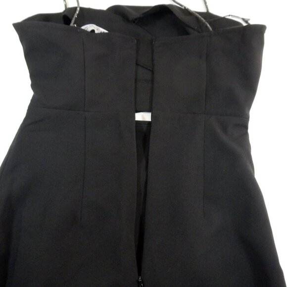 Zara Little Balck Dress Open Mid Cut Out Rhinestone String Strap Size Small - Picture 3 of 13